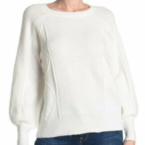 Sweet Romeo Sweaters - Sweet Romeo Winter White Pointelle Knit Sweater Nordstrom Bohemian